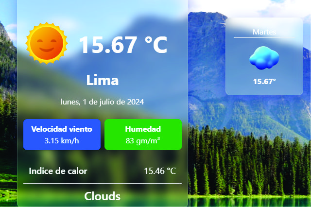 Aplicacion web de clima en tiempo real