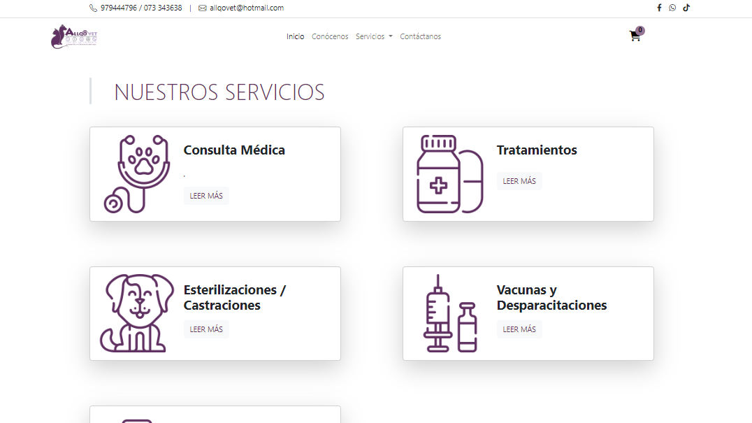 Seccion informativa de Allqovet